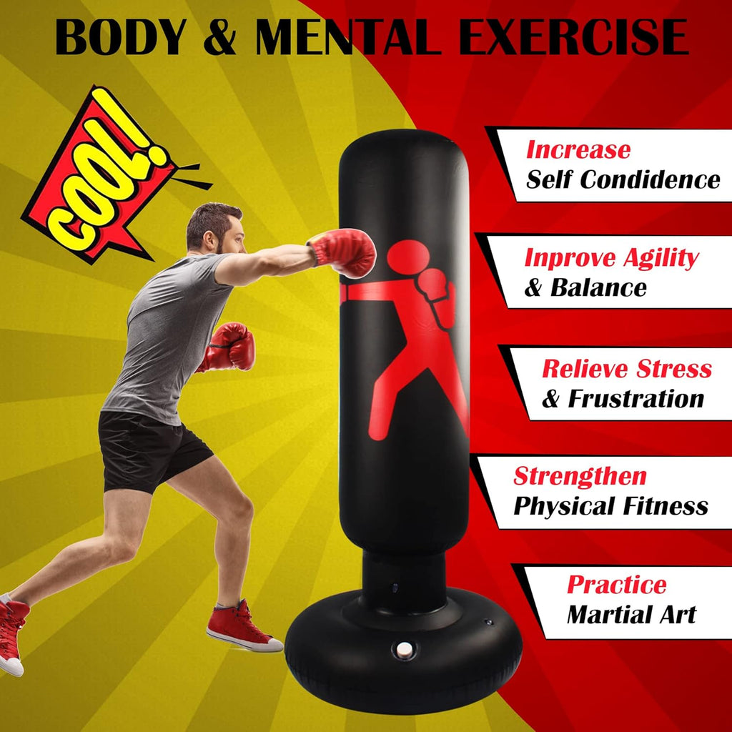 63" Freestanding Inflatable Punching Bag P544194
