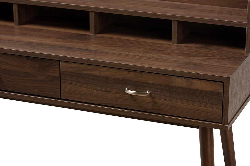 Walnut Brown 2-Drawer Desk D794260