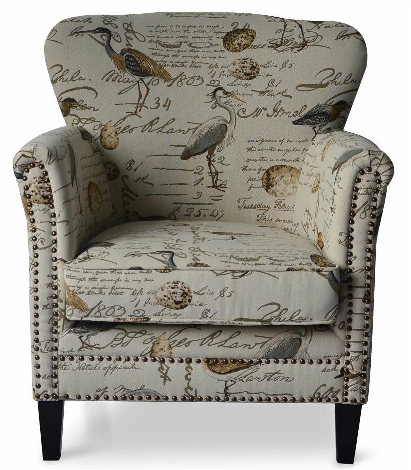 Upholstered Accent Chair with Nailhead Trim B560987