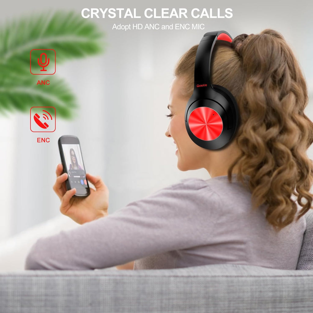 Hybrid Active Noise Cancelling Over Ear Bluetooth Headphones, 100H Playtime H75693