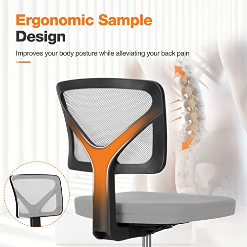 Black Mesh Desk Chair with Wheels H486