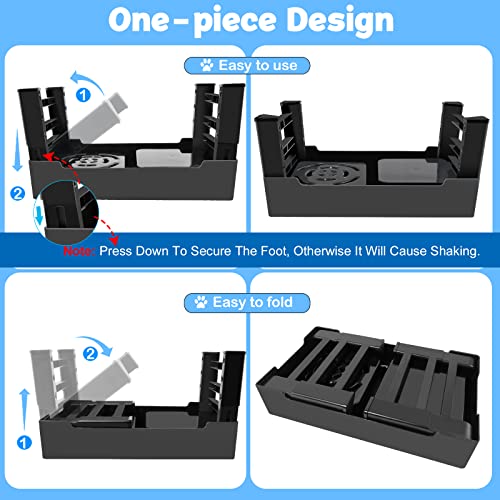 2-in-1 Elevated Slow Feeder Dog Bowls with Non-Skid Silicone Mat Z82523