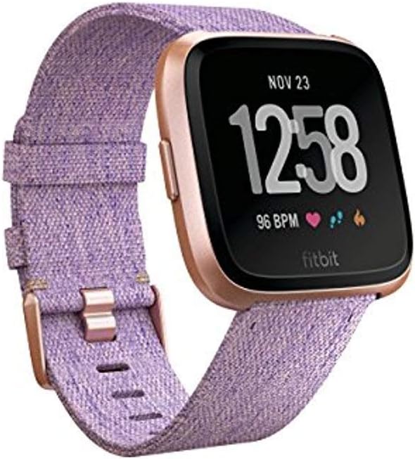 Lavender Rose Gold Smartwatch with Woven Band G40798
