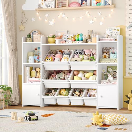 Pink 8 Toy Bins Storage Organizer with Shelf B933