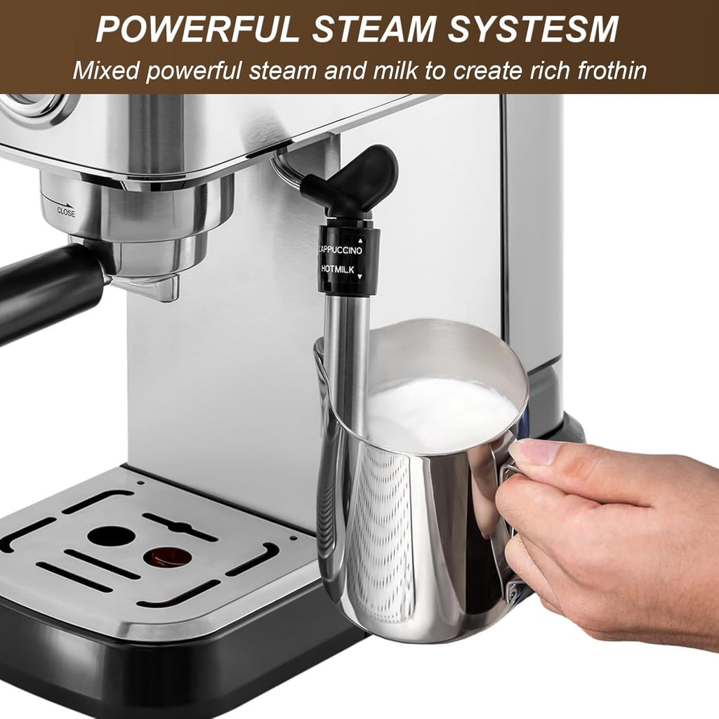 15 Bar Espresso Machine with Milk Frother Steamer H42168