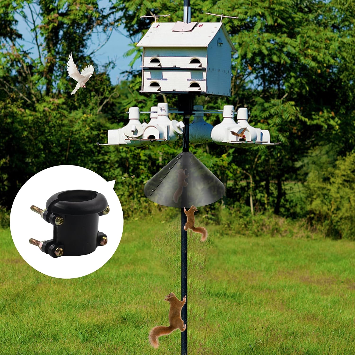 2 Pack Squirrel Baffle Accessory for Bird Feeder Pole L93759