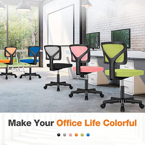 Black Mesh Desk Chair with Wheels H486