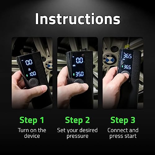 Tire Inflator Portable Air Compressor with Digital Pressure Gauge S53328