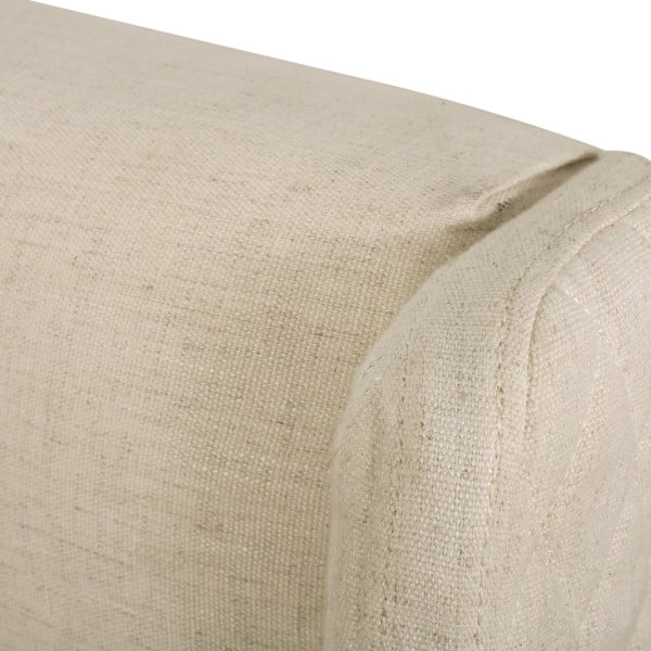 Beige Fabric Wingback Headboard L951108