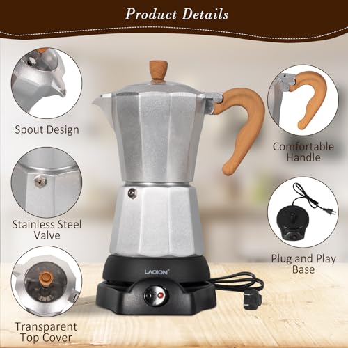 6 or 3cup Electric Espresso Coffee Maker L55732