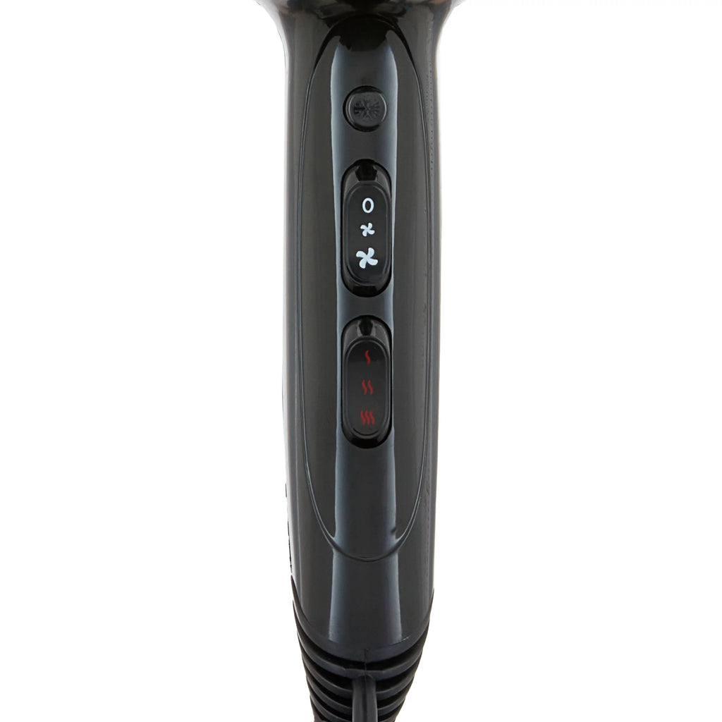 Black 1875W Pro Hair Dryer with Concentrator and Diffuser W5683