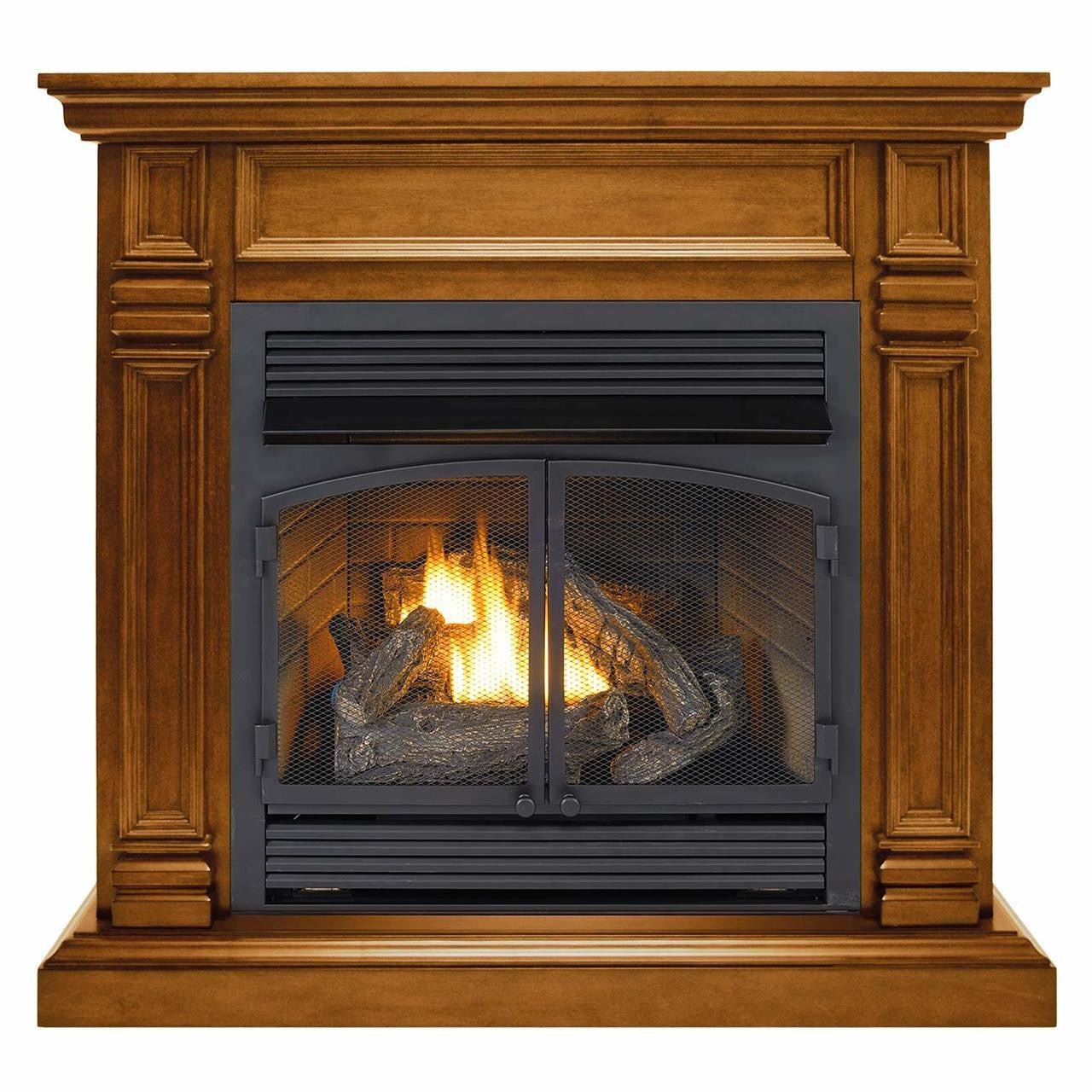 32,000 BTU Vent Free Dual Fuel Mantel Fireplace R986