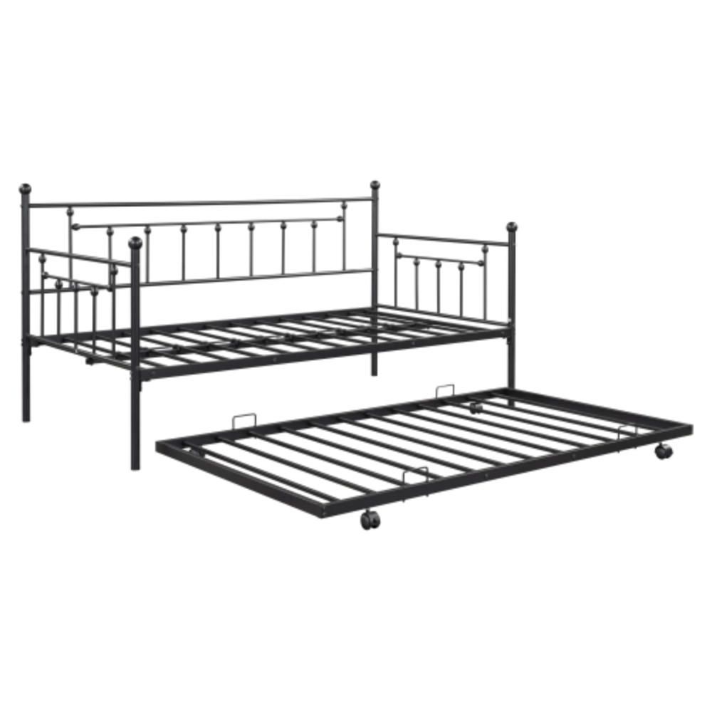Black Metal Daybed with Trundle D110392