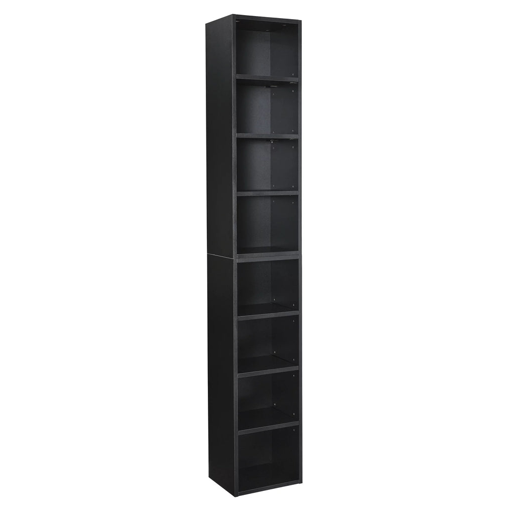 8-Tier Media Tower Rack with Adjustable Shelves O760