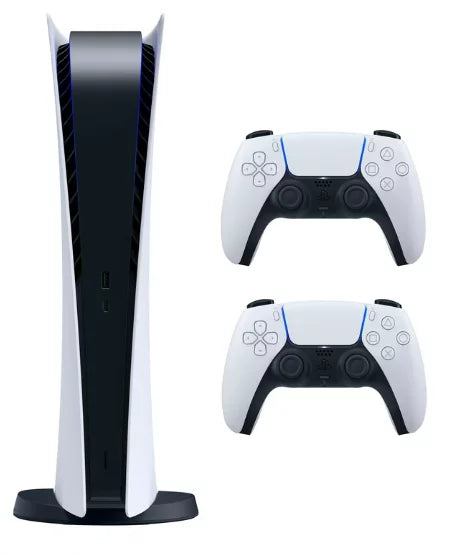 PlayStation 5 Digital Version Console with 2 Wireless Controllers - White Z7186