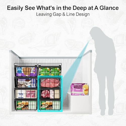 Black 2 Pack Expandable Freezer Organizer Bins T127082