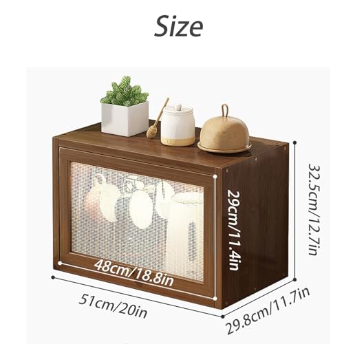 Rustic Mini Countertop Cabinet with Door and Drawer F94700