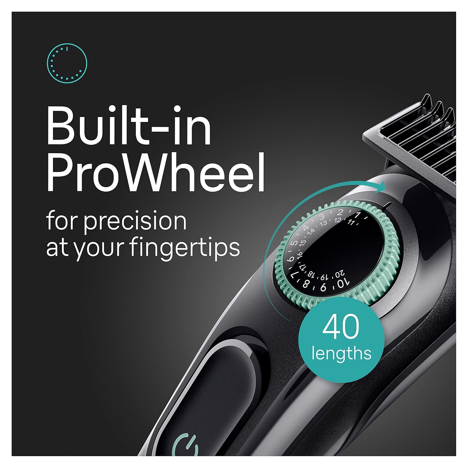 5-in-1 Trimmer for Men with Beard Trimmer, Ear & Nose Trimmer, Hair Clippers, Black Y3571
