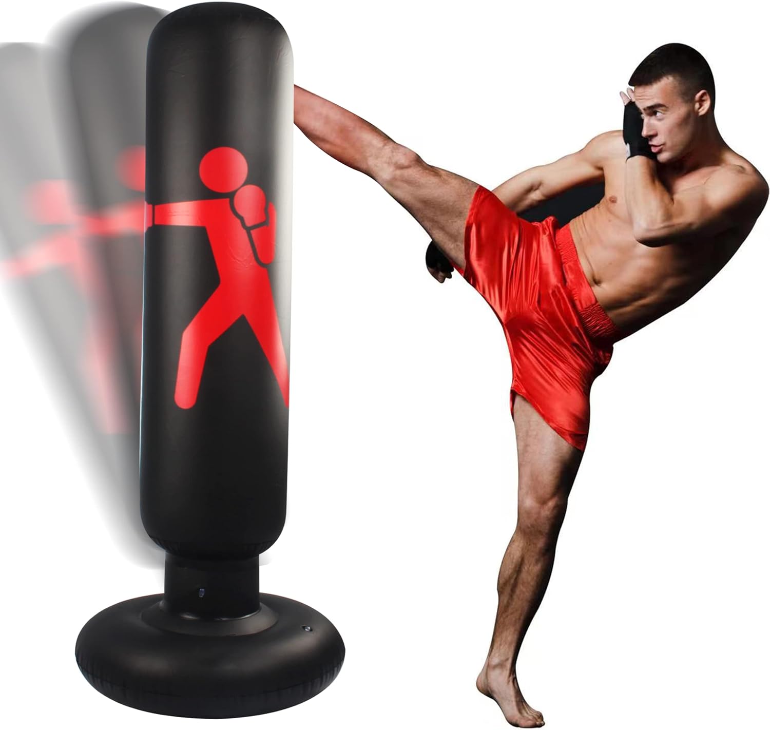 63" Freestanding Inflatable Punching Bag P544194