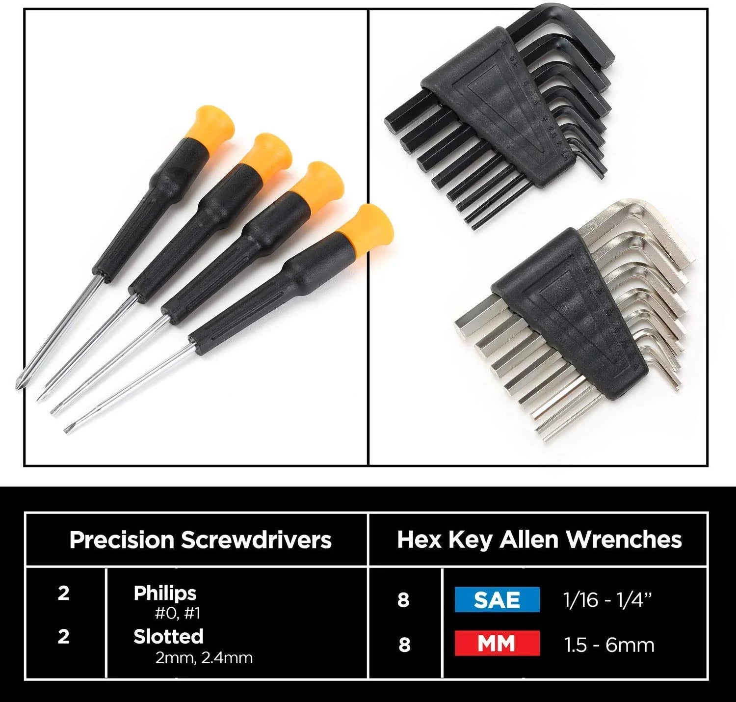 62-Piece Tool Set with Screwdriver Handle, 33 Bits, Pliers, Tape Measure, Torpedo Level, Hammer, Scissors, Wrench, Reinforced Case I77719
