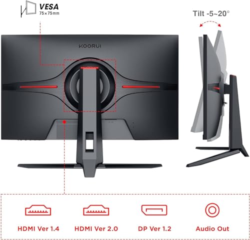 24.5” FHD VA Gaming Monitor, 170Hz, 1ms, Black E707