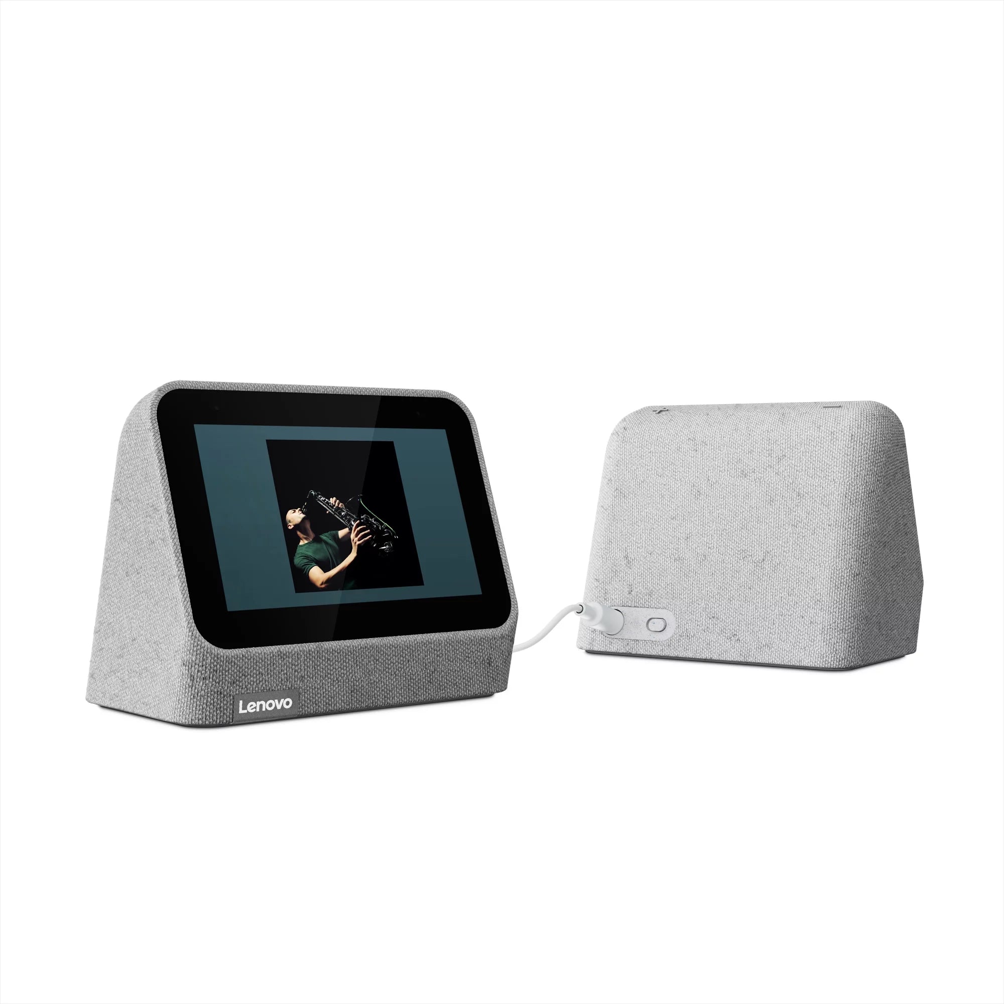 Heather Grey Smart Clock with Wireless Charging Dock I174879