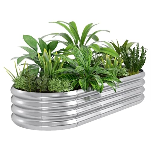 Oval Galvanized Steel Planter Box O607