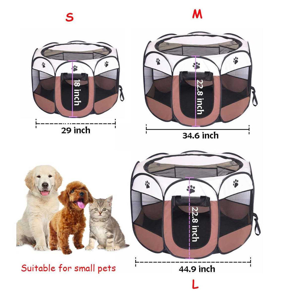 Portable Pet Playpen Foldable Dog Kennel A858638