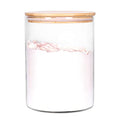 Glass Flour Container with Airtight Bamboo Lid, Large Glass Food Jar with Wooden Lid (3L) D580