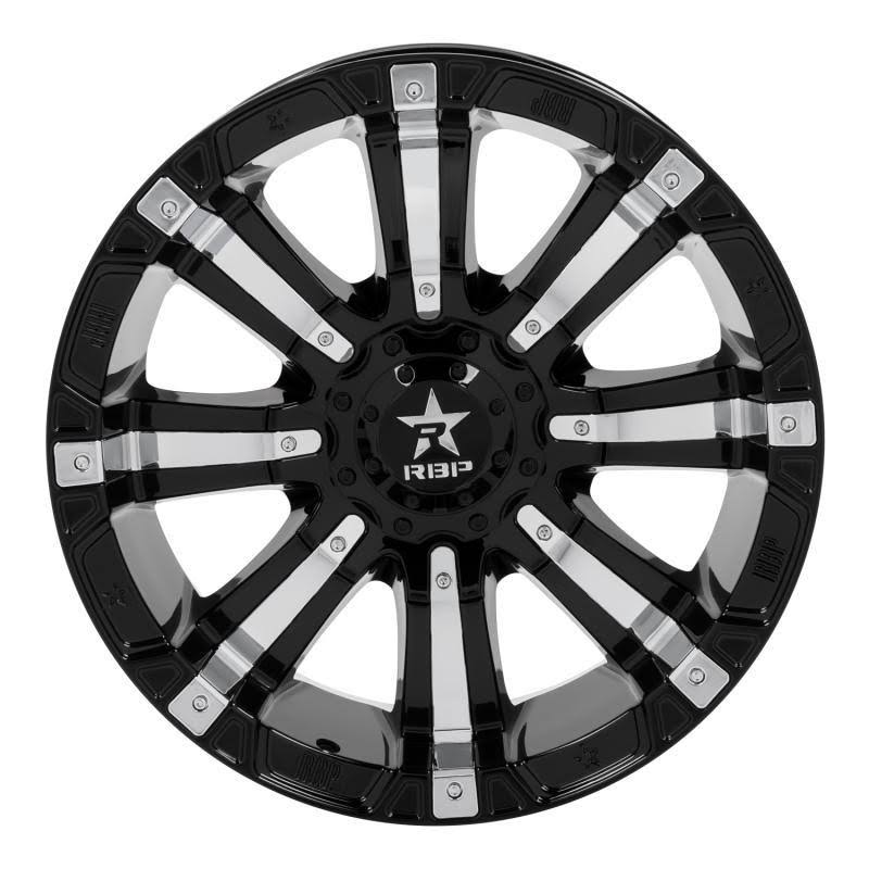 Black w/Chrome Inserts Wheel J978