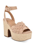 Light Natural Beige Leather Espadrille Shoes V155924