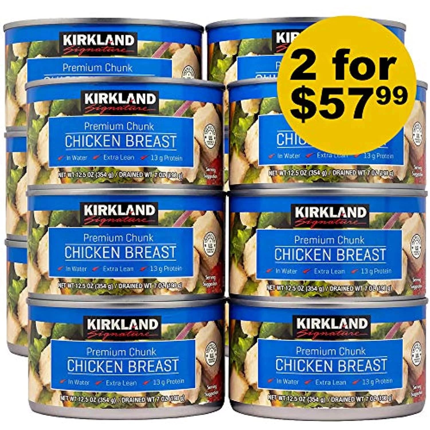 Chicken Breast, 12.5 oz - 6 count (Pack of 2) total 12 count X67888