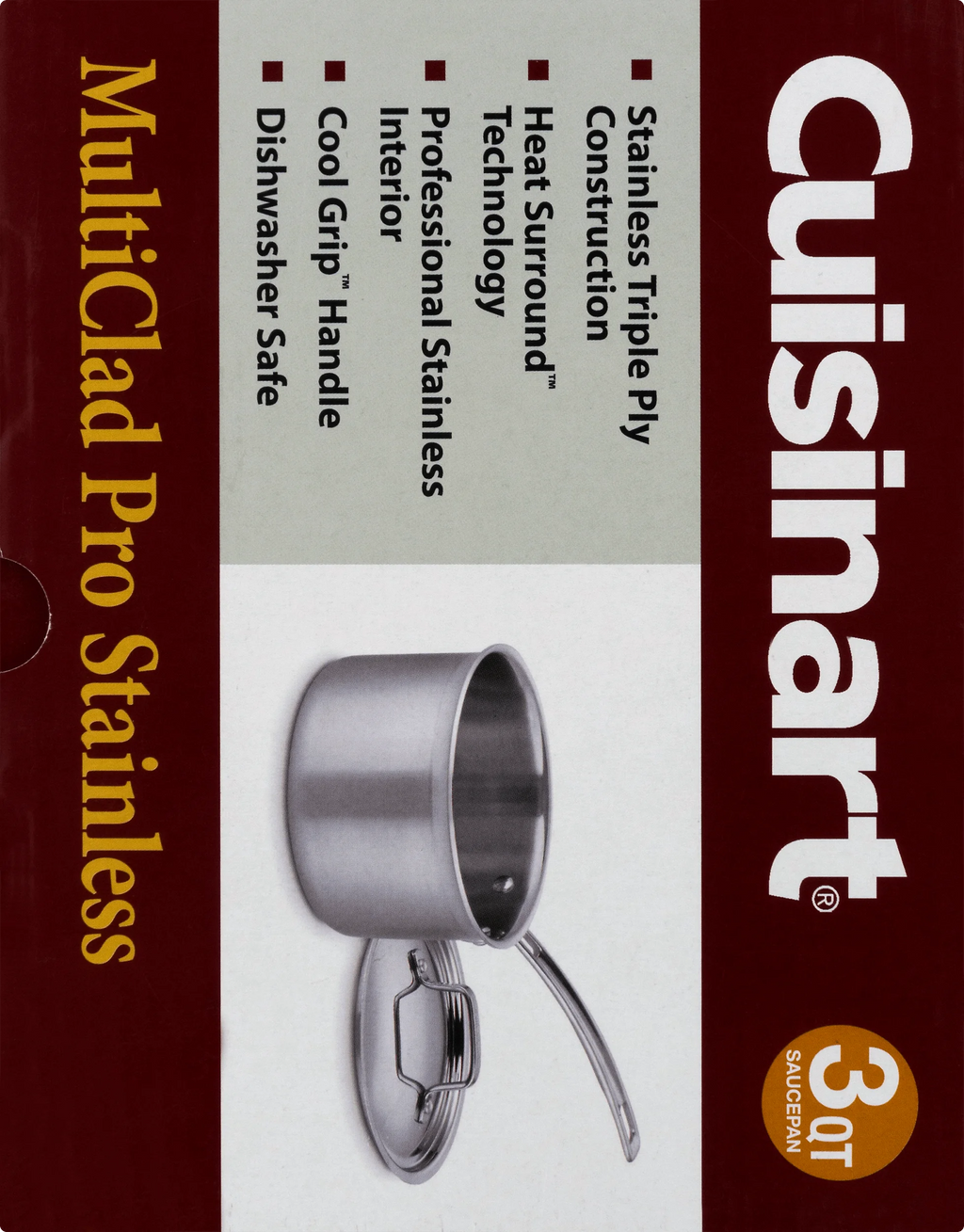 Triple Ply Stainless 3-Quart Saucepan G416294