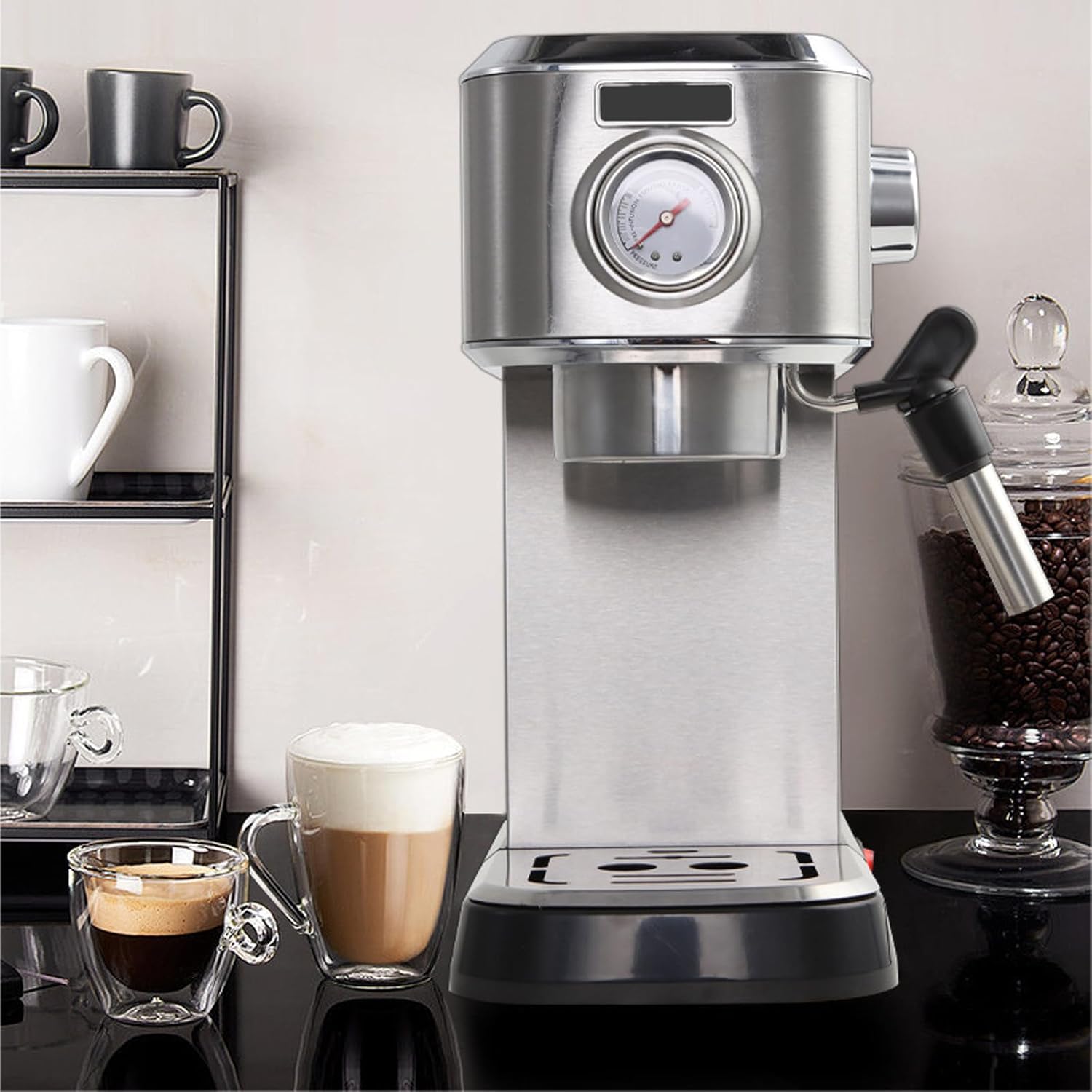 15 Bar Espresso Machine with Milk Frother Steamer H42168