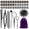 300Pcs Viking Rune Beads Hair Beard Beads Set including 5Pcs Black Pull Hairpin Quick Beader Hairpins and 200Pcs Black Rubber Bands with a Bag I181