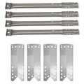4-Pack Stainless Steel BBQ Gas Grill Tube Burner & Heat Shield Plate Replacement Parts K828