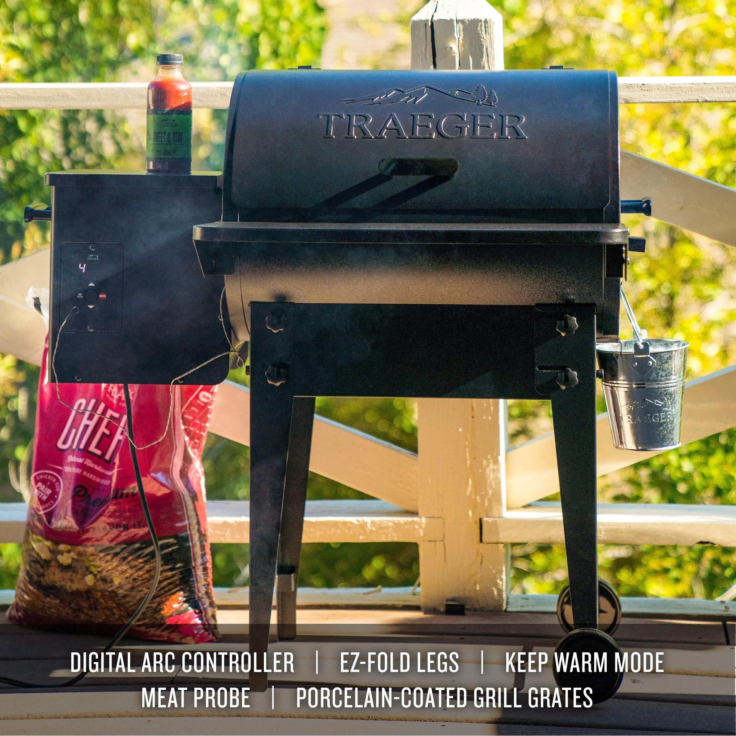Black Wood Pellet Grill and Smoker S9292