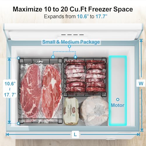 Black 2 Pack Expandable Freezer Organizer Bins T127082