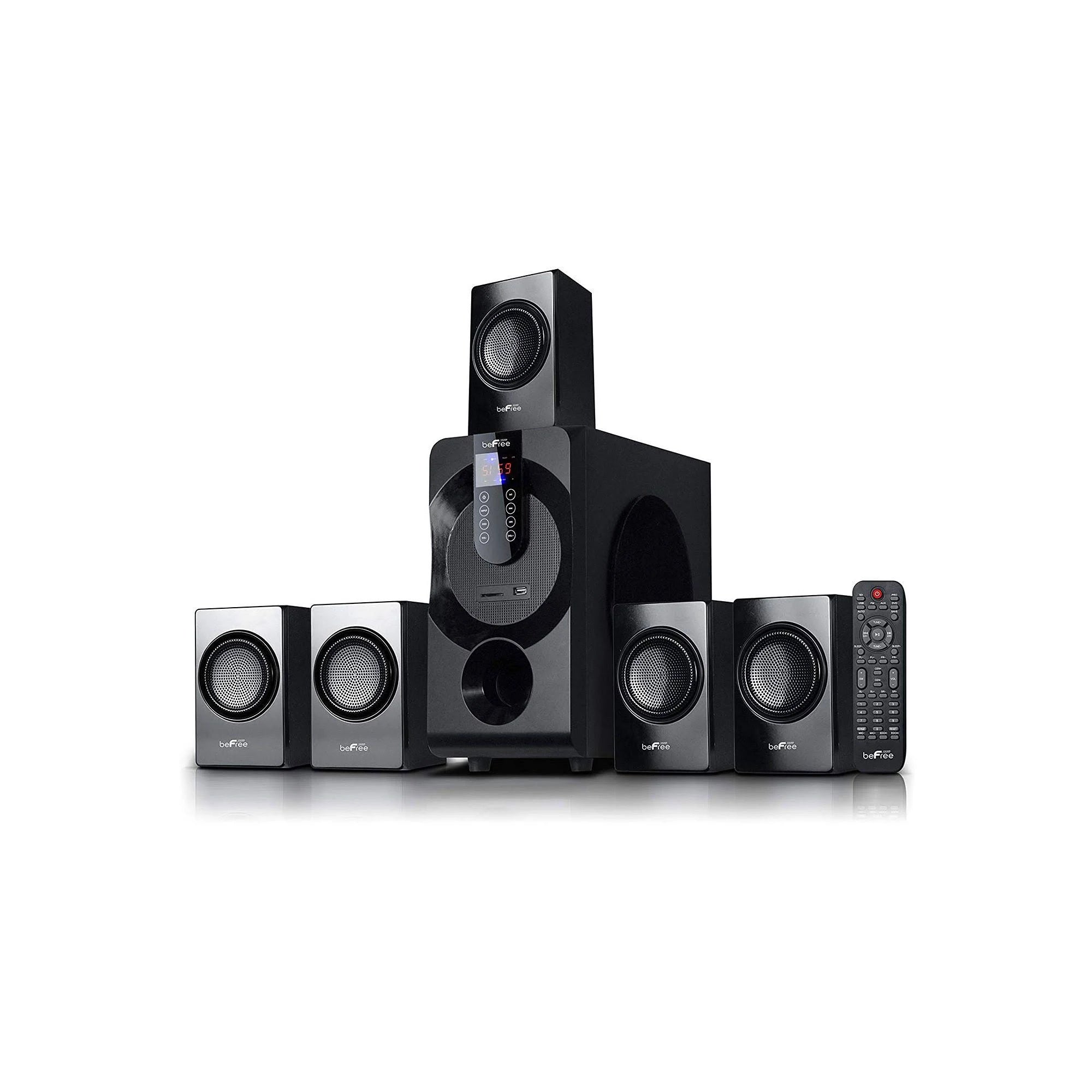 Black 5.1 Channel Bluetooth Surround Sound Speaker System T330