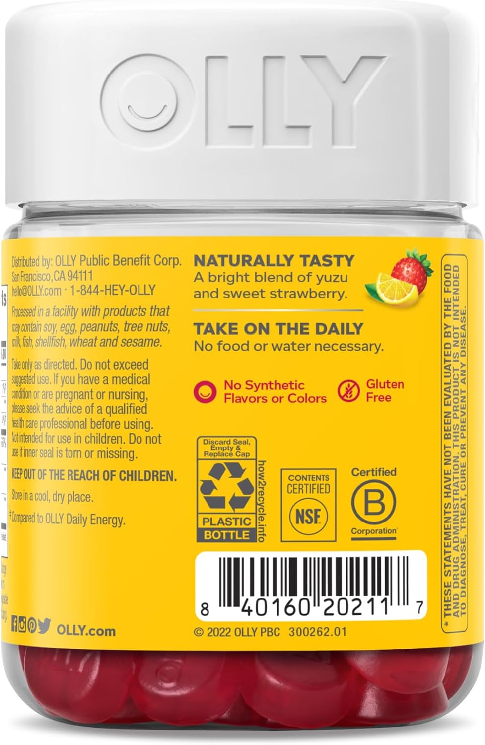 Caffeine Free Vitamin B12 CoQ10 Gummy Supplement, 60 Count E4245