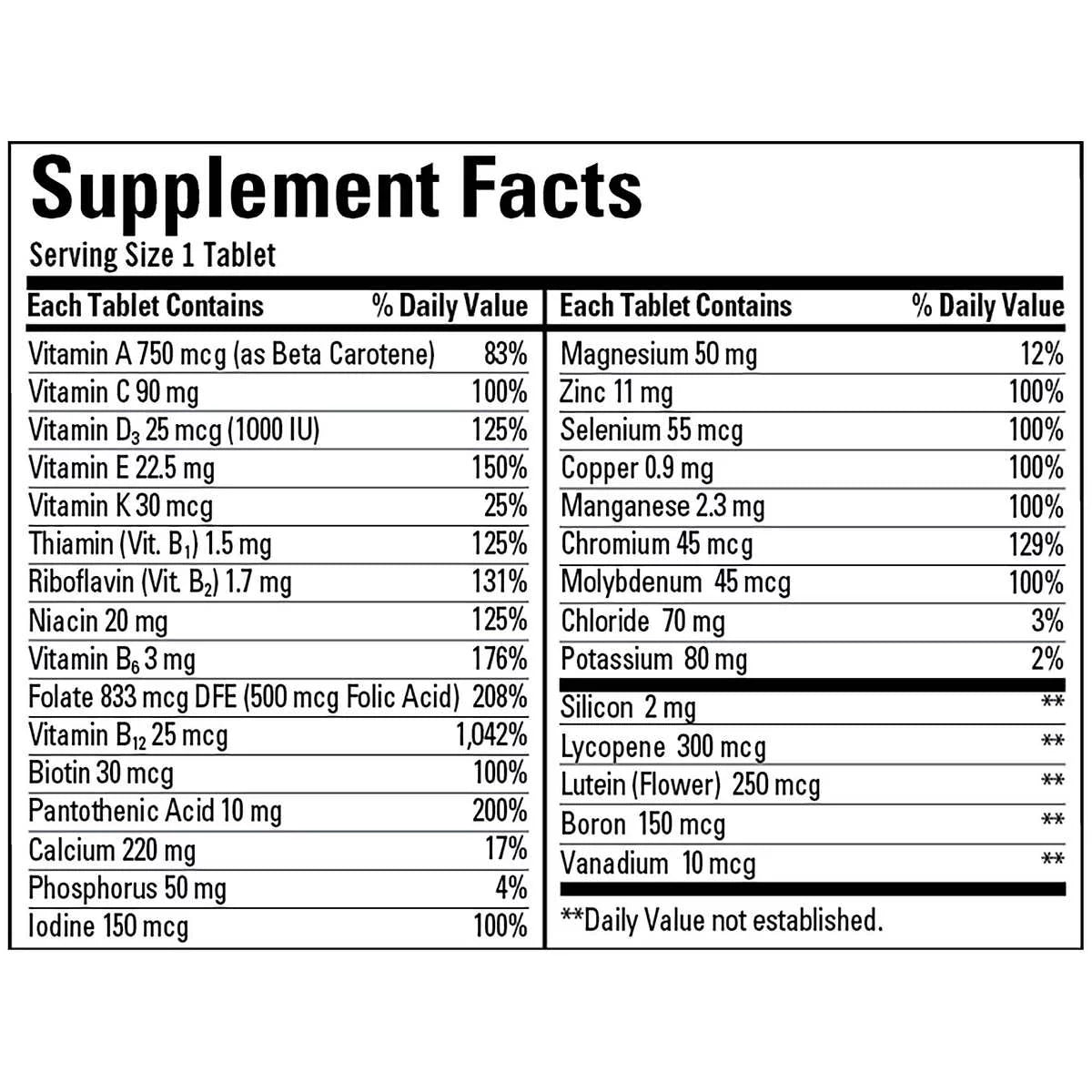 3 Pack 400 Tablets Adult Multi Vitamins & Minerals A10460