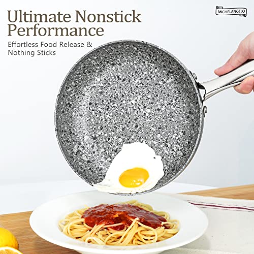 12 Inch Nonstick Stone Frying Pan with Lid U92280