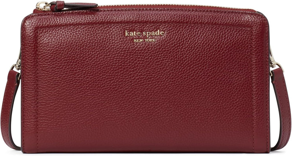 Pebbled Leather Small Crossbody Autumnal Red K583004
