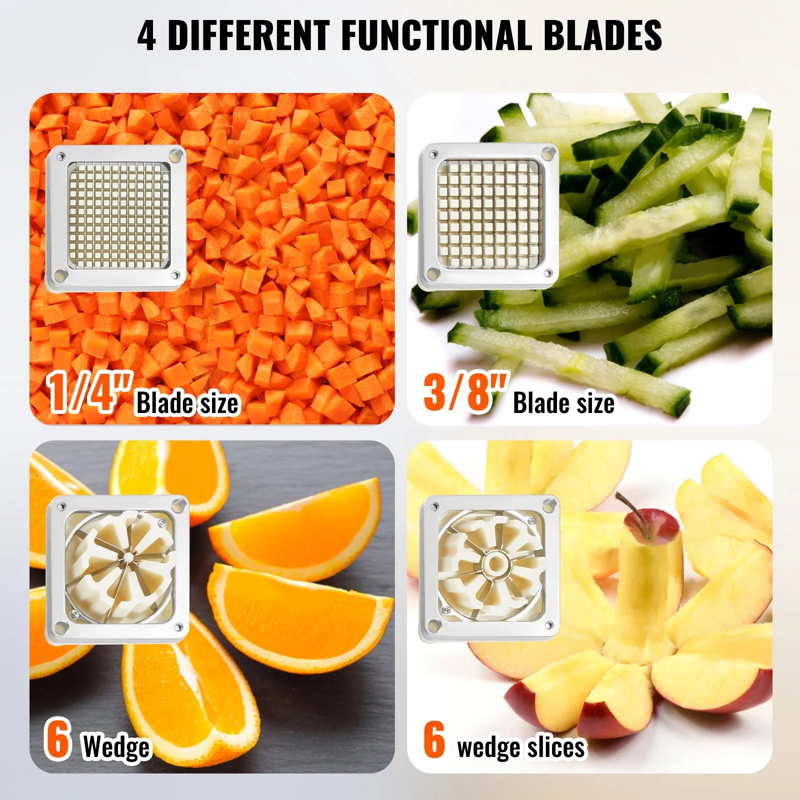 Commercial Vegetable Dicer French Fry Cutter with 4 Blades T849