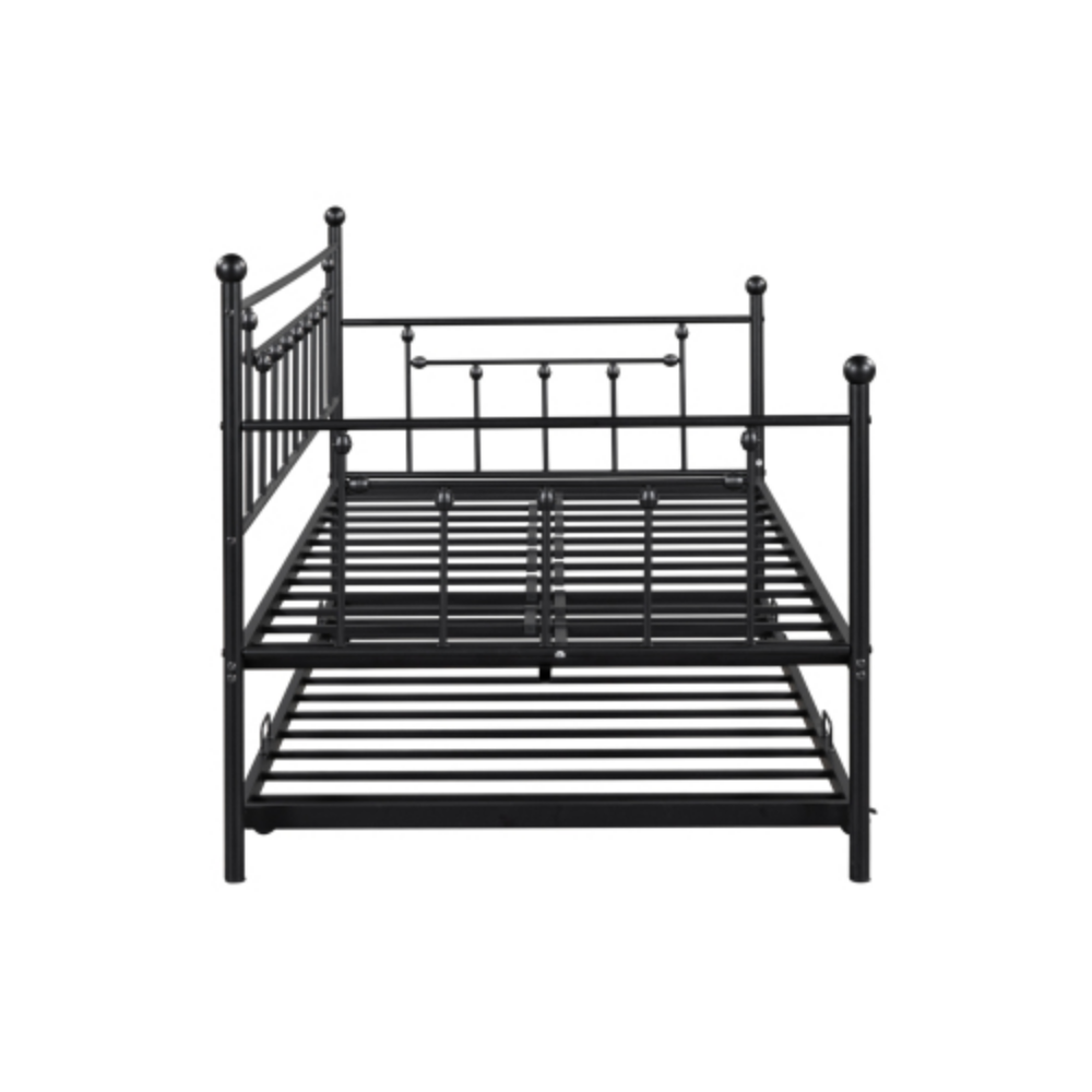 Black Metal Daybed with Trundle D110392