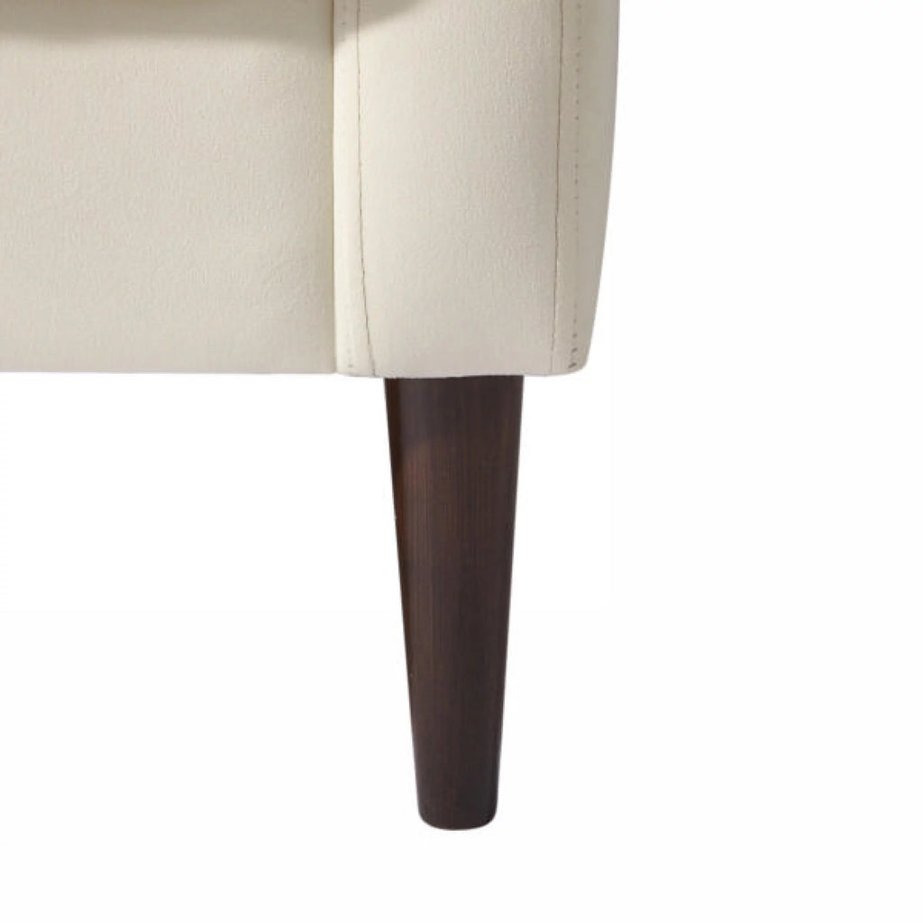 3 Seats Velvet Upholstered Sofa with Wooden Frame and Wood Legs D950