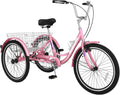 24 Inch Single Speed 3 Wheel Bicycle with Shopping Basket F1276
