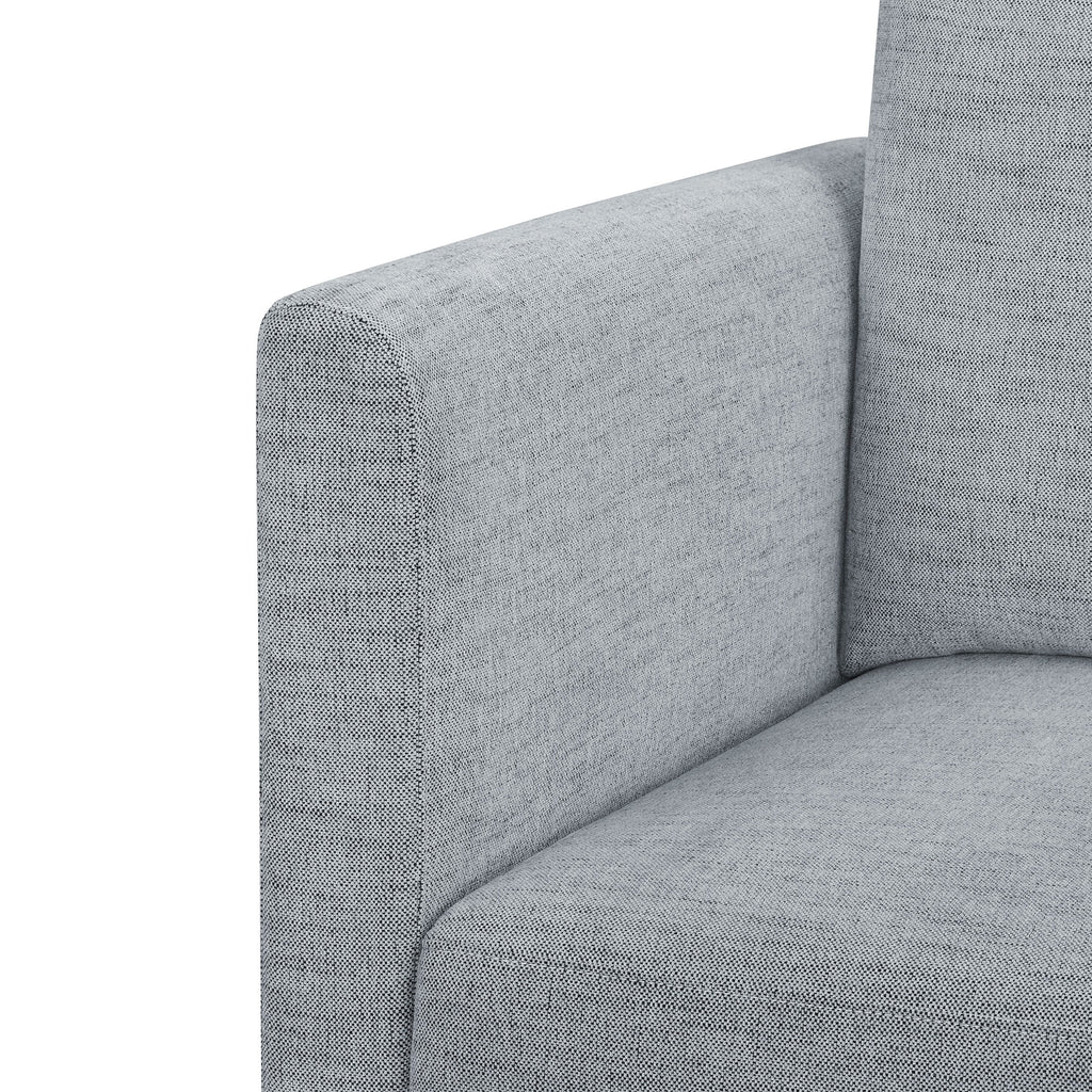 Gray Fabric Modular Sectional Sofa with Ottoman N140200