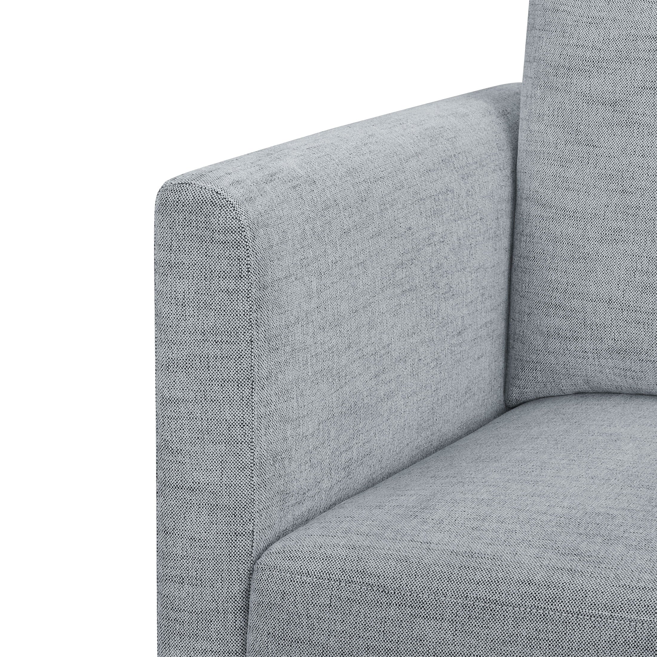 Gray Fabric Modular Sectional Sofa with Ottoman N140200