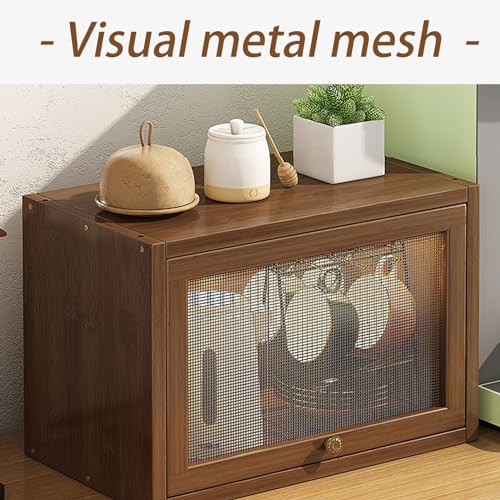 Rustic Mini Countertop Cabinet with Door and Drawer F94700